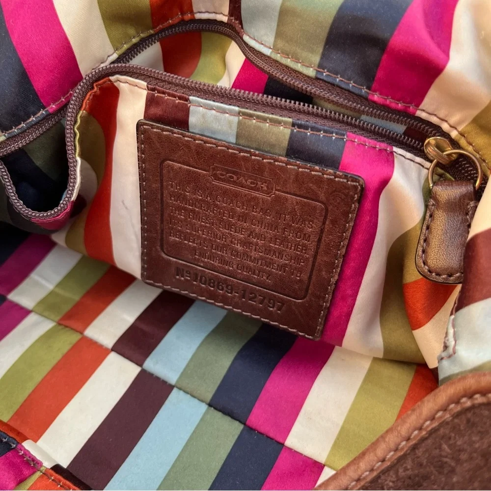 Coach Haversack Legacy Limited Edition Brown Suede Shoulder Bag - Picture 8 of 15